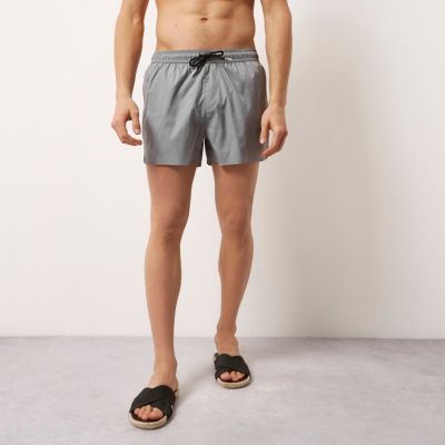 Grey short swim shorts